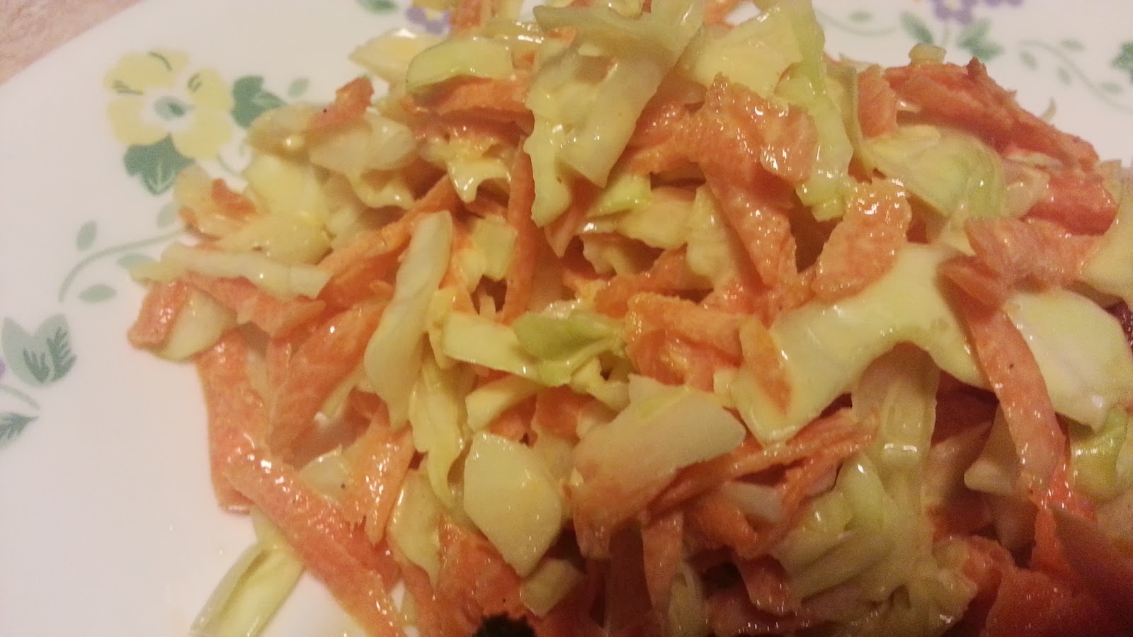 Cabbage and Carrots in Simple Coleslaw Recipe