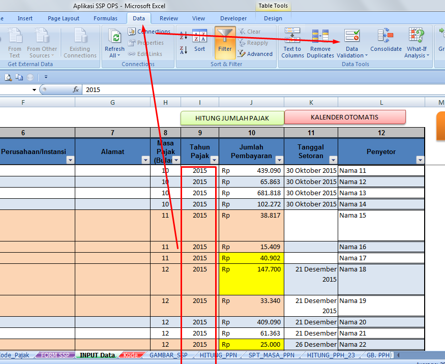format ssp pajak excel format ssp pajak excel