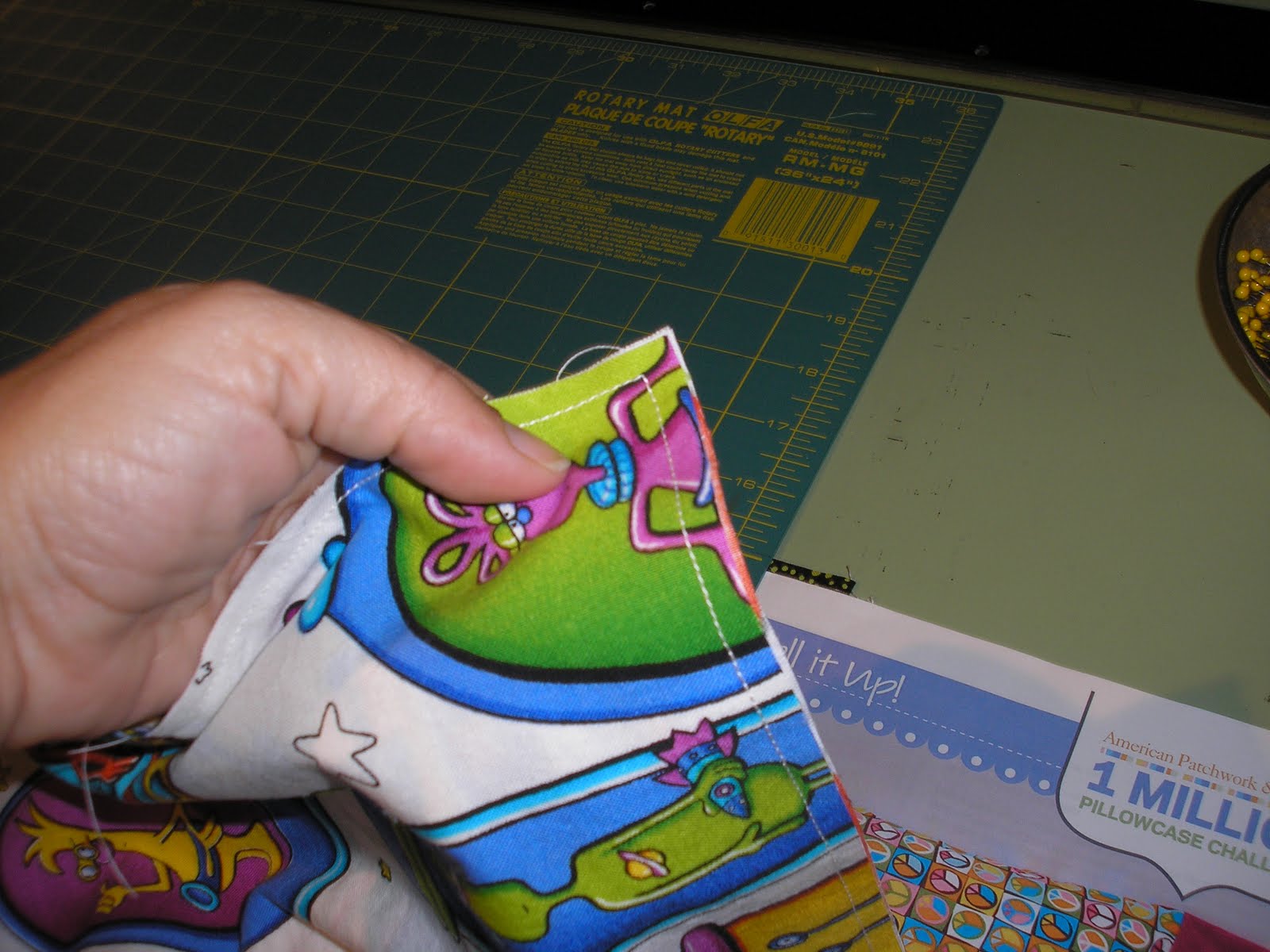 Another Day In Pensacola 3 Fabric Tube and French Seams Pillowcase