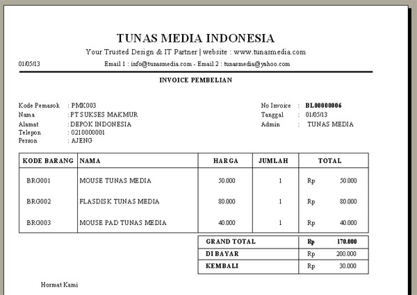 Membuat Laporan Invoice | membuat laporan pembelian pada vb 6 0 pintar vb Membuat Laporan Invoice | membuat laporan pembelian pada vb 6 0 pintar vb