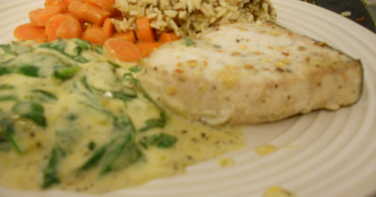 English Women In CA Swordfish with a Spicy Garlic Butter Sauce