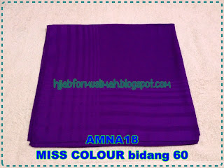 tudung MISS COLOUR bidang 60 plain