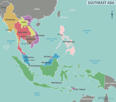 Map of Southeast Asia Region