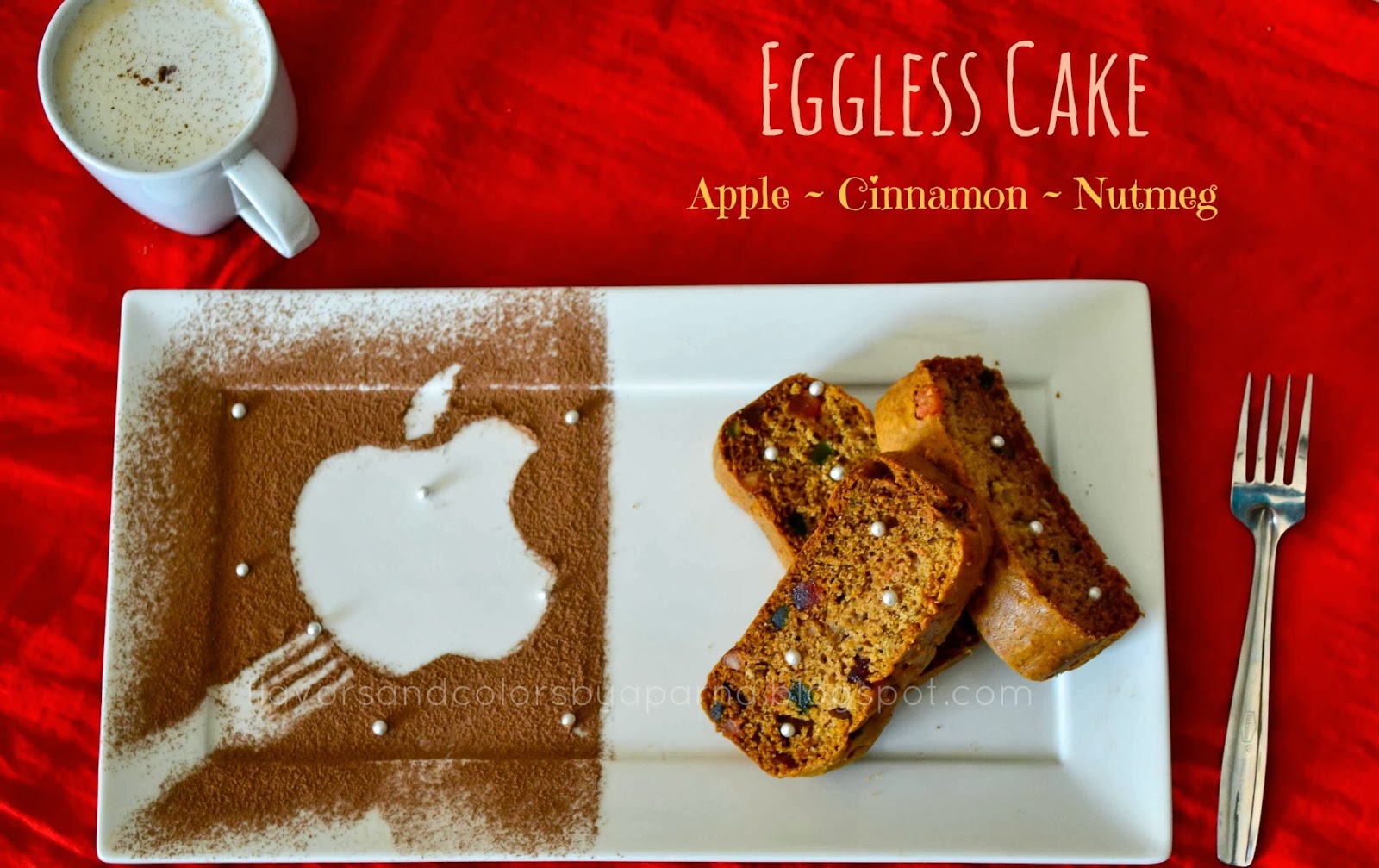 Apple Cinnamon Nutmeg Cake (Eggless) Flavors N Colors