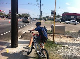 South Lamar cycling with kids