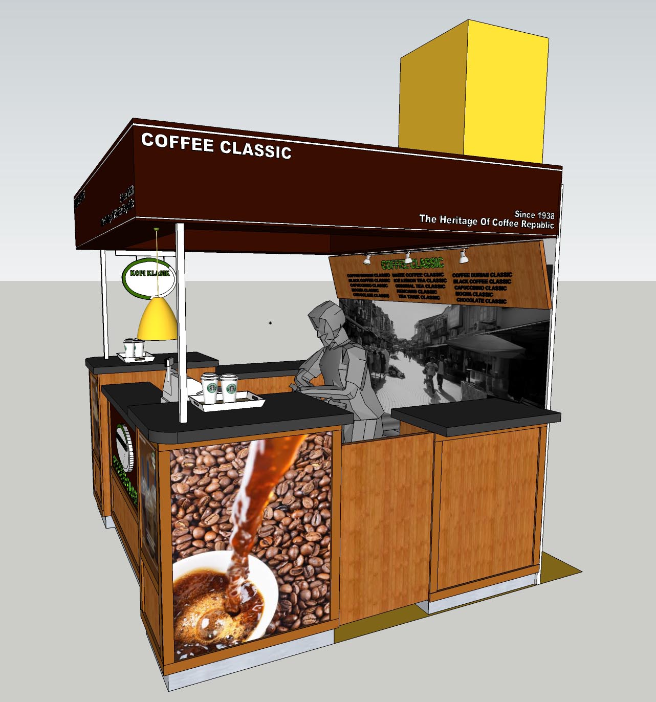 Blog Nasmiza CONTOH REKA BENTUK MINI CAFE COFFEE CLASSIC