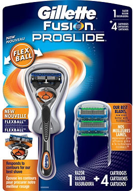 Gillette Fusion ProGlide Flexball Razor + 4 Cartridges Just $13.99 After Coupons