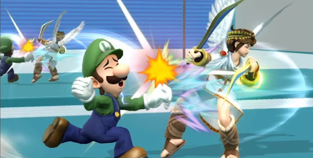 Luigi irá gritar que nem uma menininha no SSB4. Luigi+N-Blast5