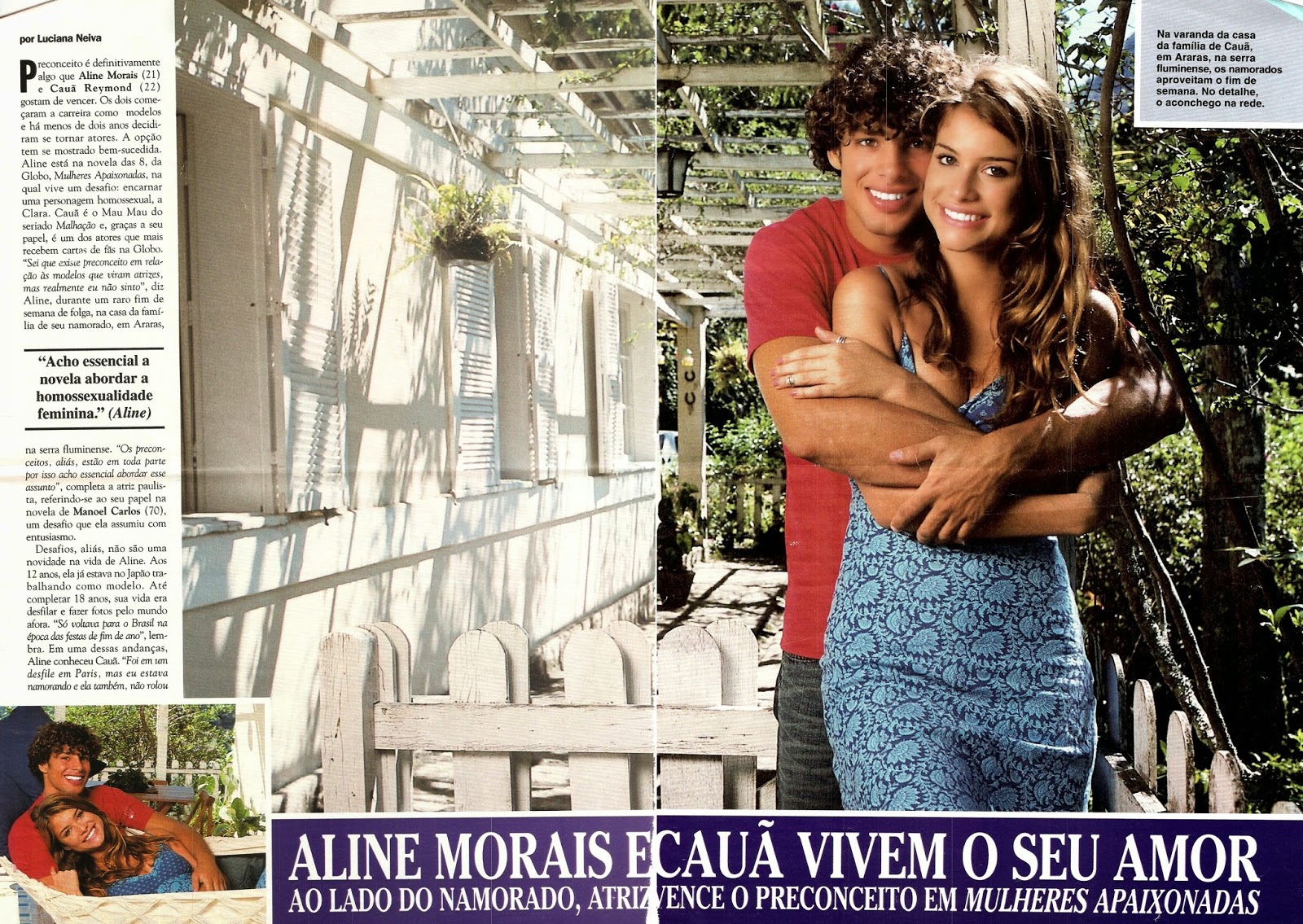 Revista Caras: Alinne Moraes e Cauã vivem seu amor.
