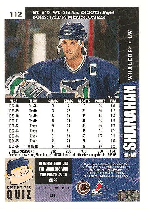 Commito]: On this day in 1995, the Blues and Whalers swapped future Hall of  Famers. Hartford acquired Brendan Shanahan from St. Louis for Chris Pronger  : r/hockey
