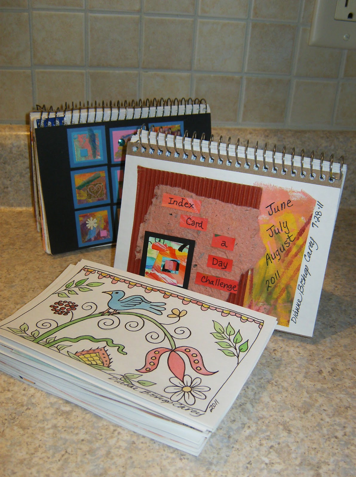 Art Beneath the Cottonwoods Stack O' Cards Index Card a Day