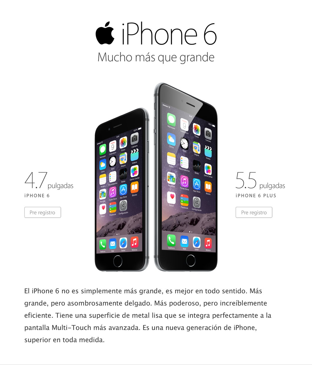 Precios de los iPhone 6 y iPhone 6 Plus en México