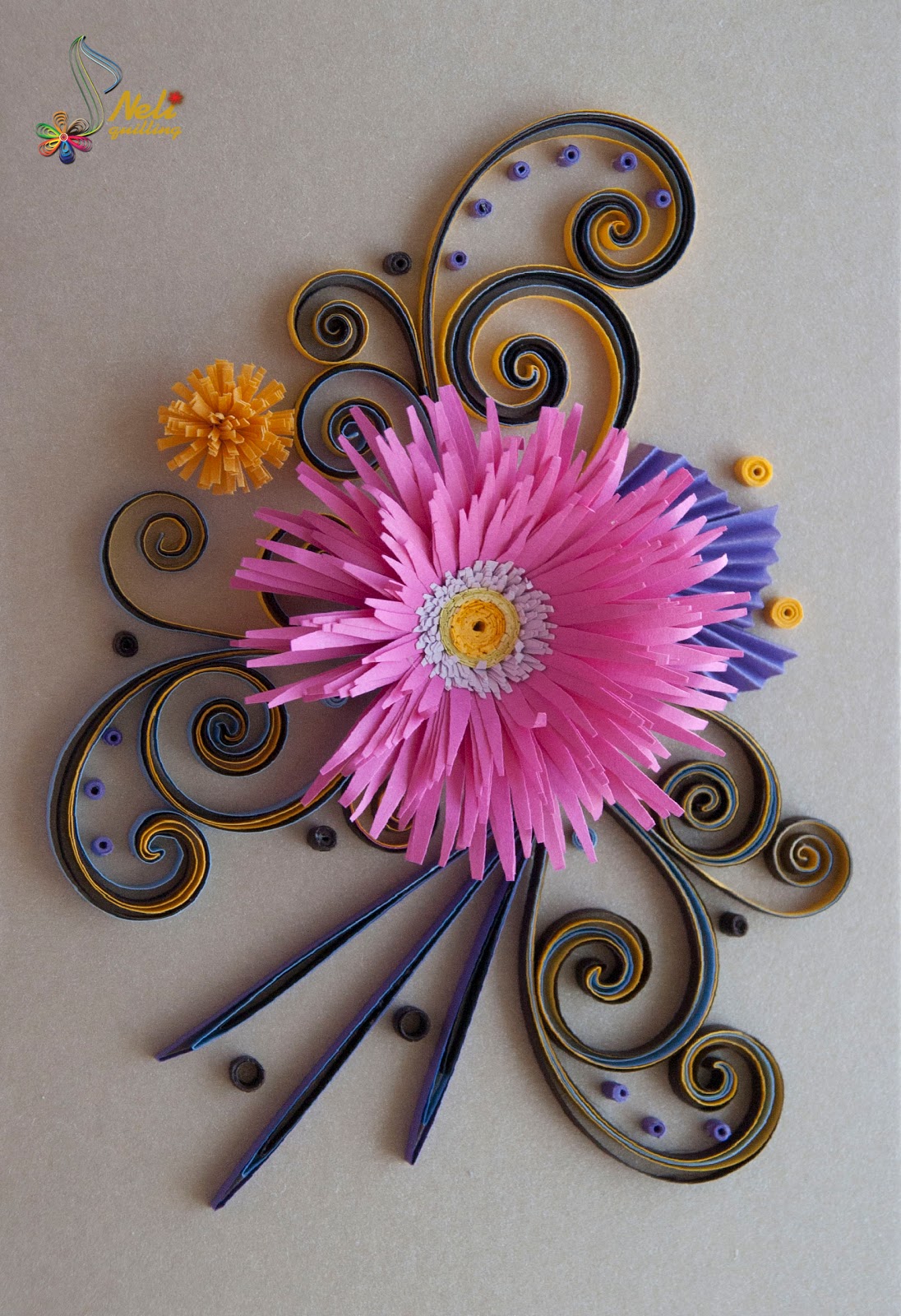 Neli Quilling Art Quilling card flower