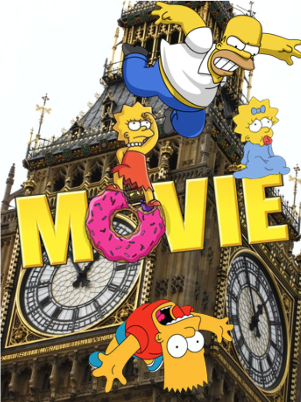 Liam Hindmarch As Media Foundation Portfolio Simpsons Movie Poster
