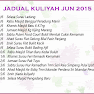Jadual Kuliah Ustaz Azhar Idrus (UAI) Jun 2015