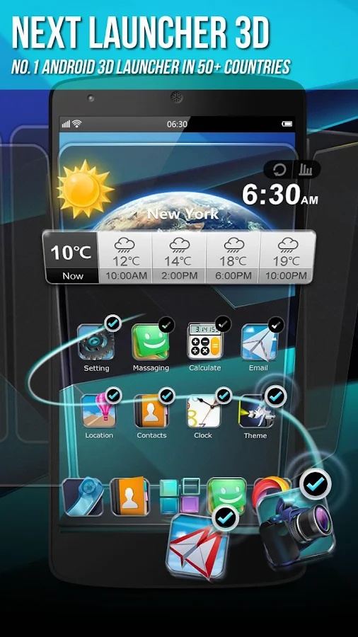 Next Launcher 3D Shell v3.09 Full Android Apk