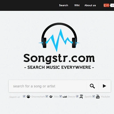 Online müzik arama motoru Songstr!