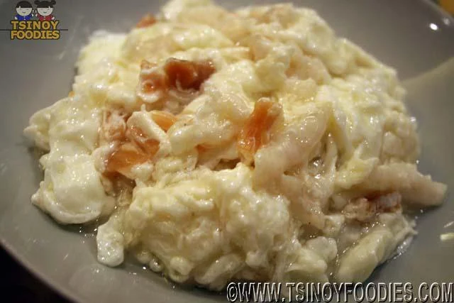 sauteed egg white fish meat
