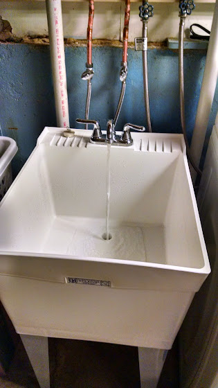 finished utility sink