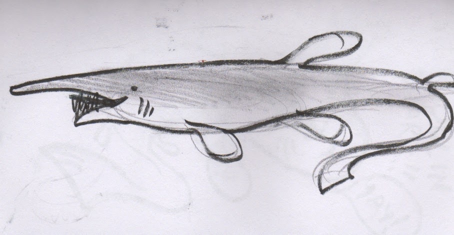 *daisy's drawings: Shark Week- Goblin Shark!
