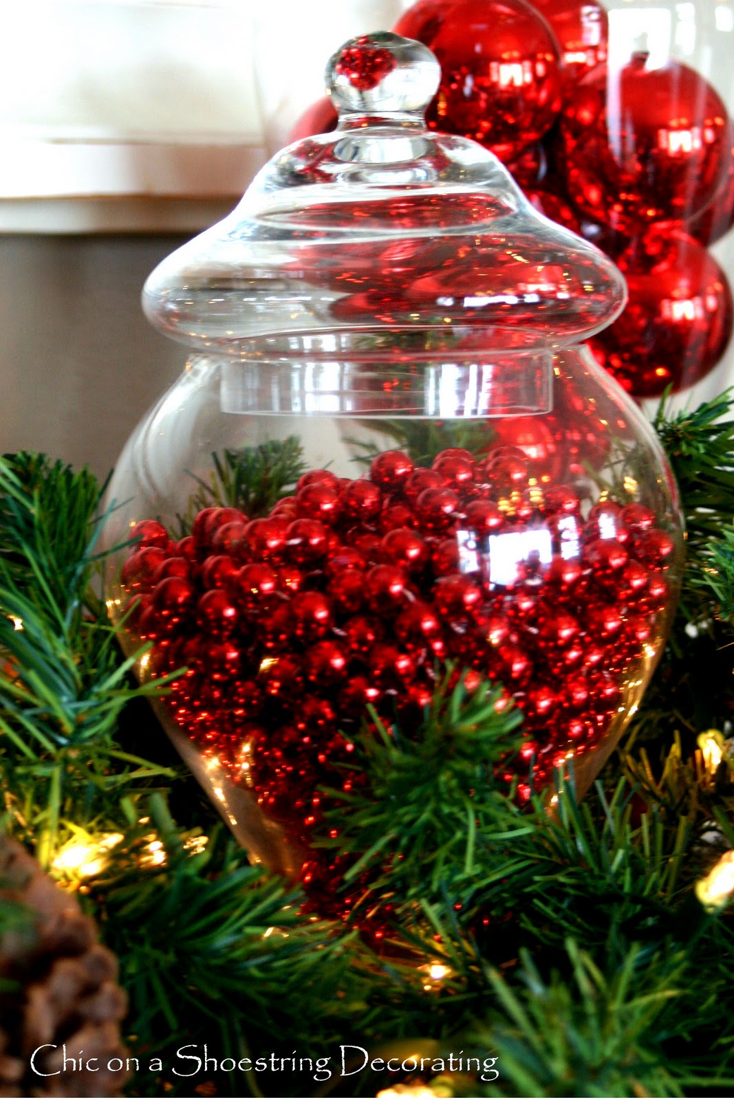 Chic on a Shoestring Decorating Christmas 1 Red & White