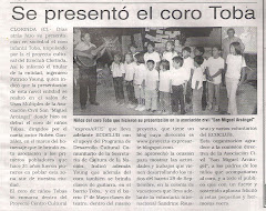 Se presentó el coro Toba