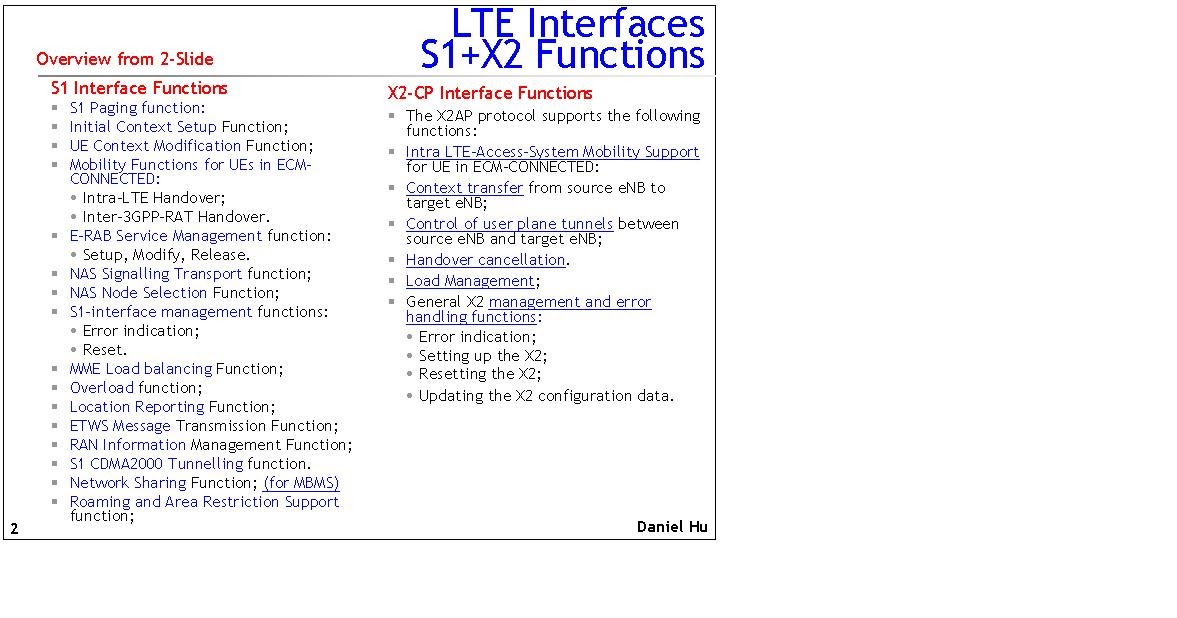 to Daniel's Blogger in Google LTE S1+X2 Interfaces (Function
