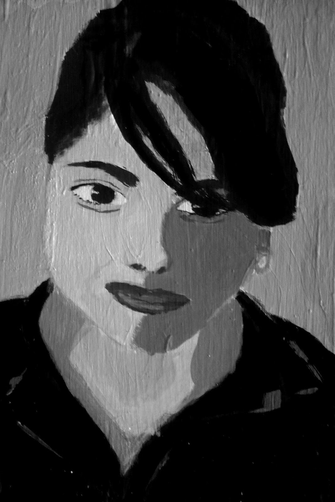 Student Art Achromatic Portraits