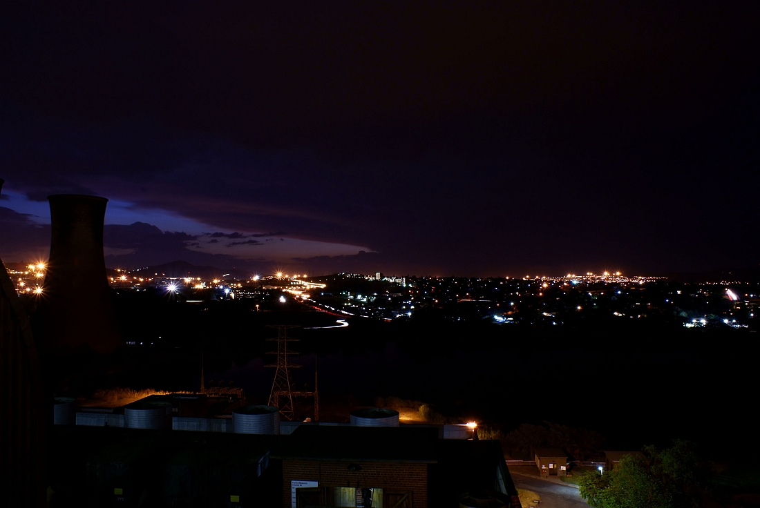 Photographer Pretoria cityscape at night.
