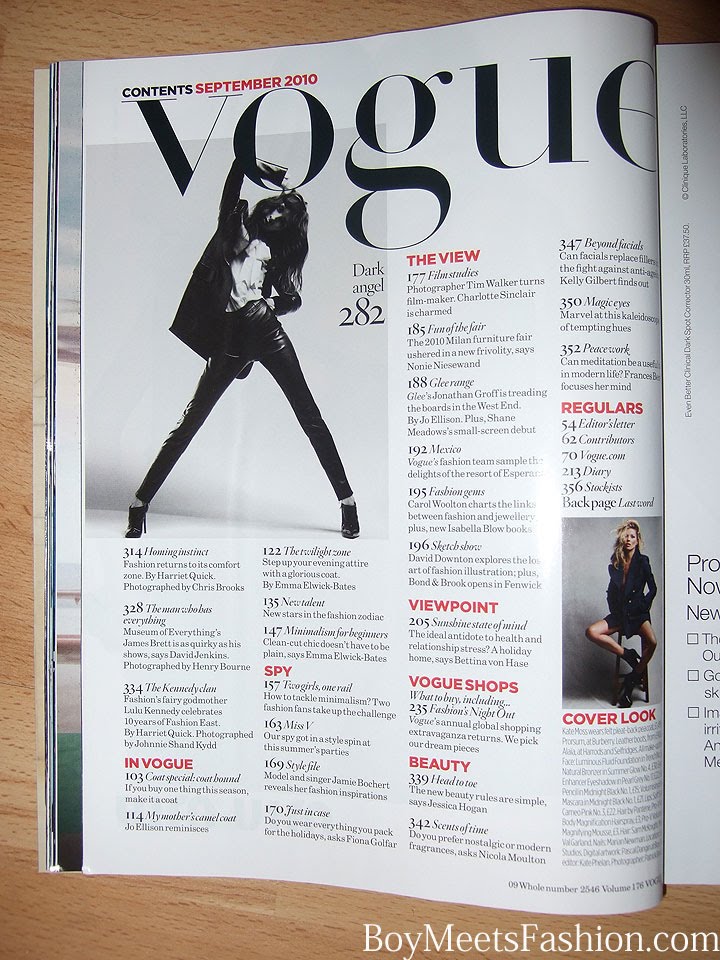 Rose Thompson AS Blog Vogue Contents Page