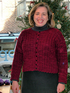 Kathy's sweater knit in Koigu's Kersti yarn