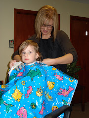 Lydia's dry-run for her first haircut