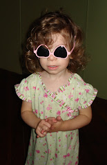 Lydia sporting her heart sunglasses