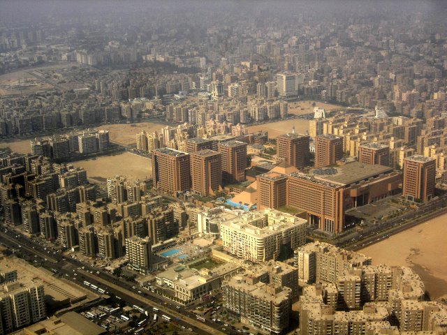 Vista aérea del Cairo.