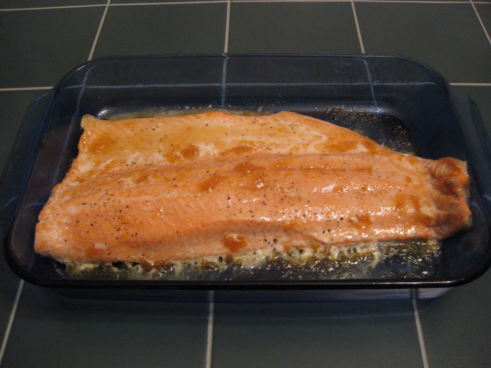 Sensible Recipes Baked Salmon with Apricot Glaze Recipe