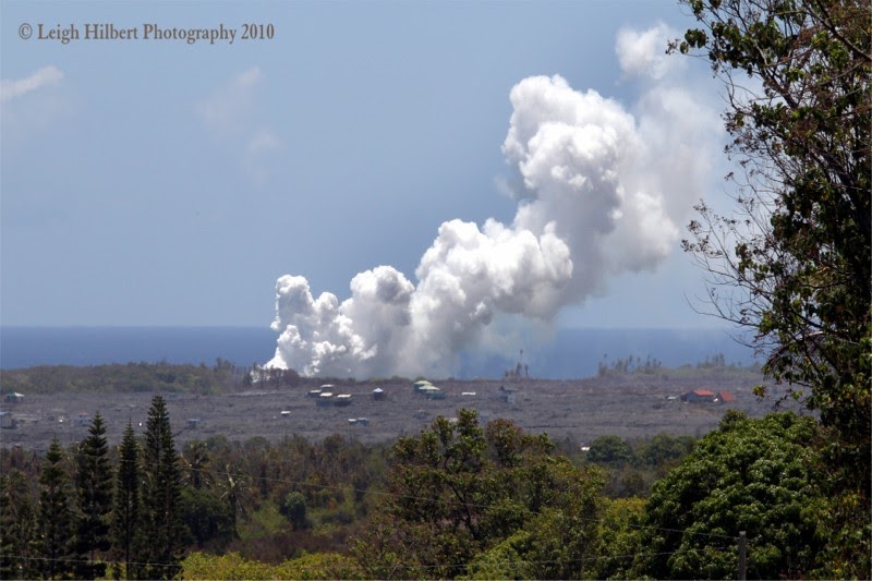 HAWAIIAN LAVA DAILY Lava continues pouring into the sea next to