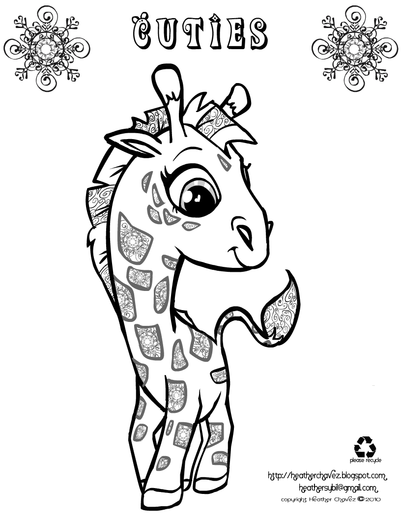 Cute Giraffe Coloring Pages Download