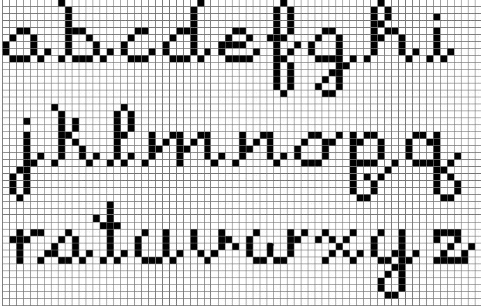 cross stitch letter pattern cursive