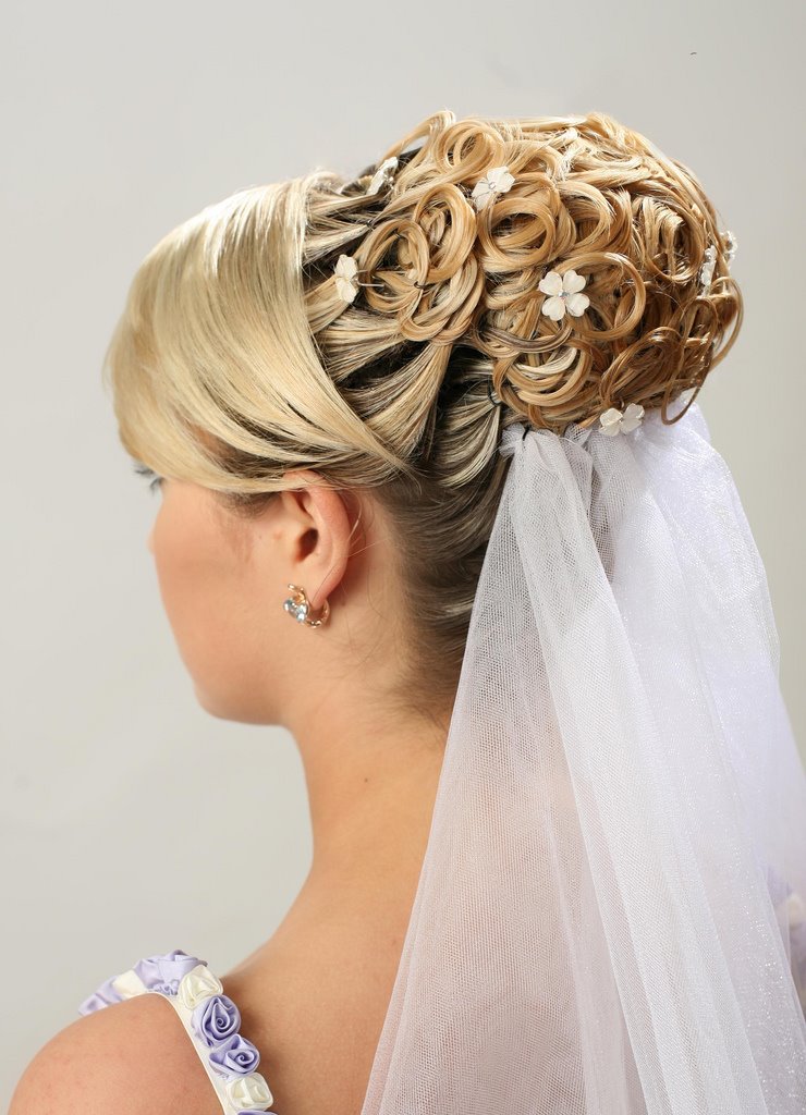 Having long hair you can consider the option of half up wedding hairstyle