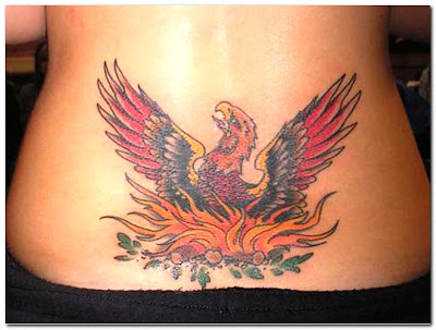 Phoenix Lower Back Tattoo