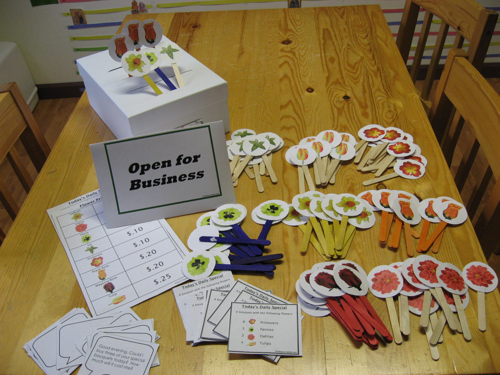 That Resource Site Little Box of Learning Mathematical Flower Shop