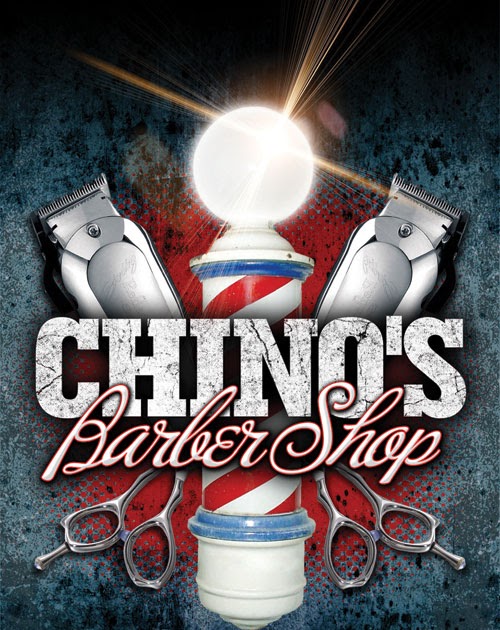 The Adventures of MYK JONES Chino's Barber Shop Logo Design