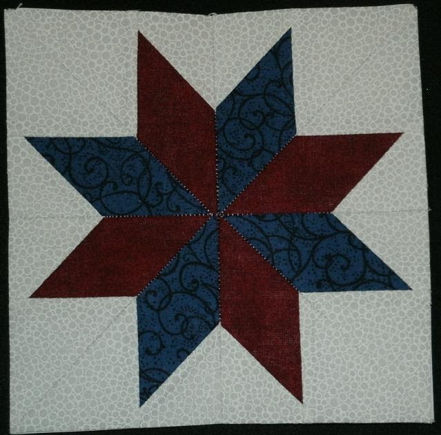 Kim's Northwoods Discoveries Lemoyne Star Wisconsin Quilt Blocks on Barns, Block of the Week
