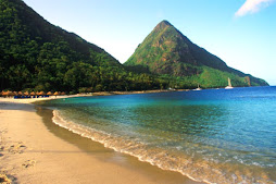 Praia em St Lucia