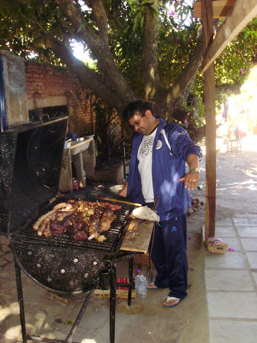 papa aan de bbq