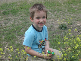 Cameron and the flowers at nature preserve