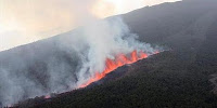 volcano erupts