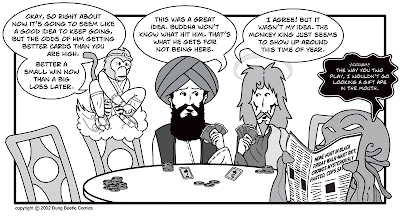 Gods playing poker