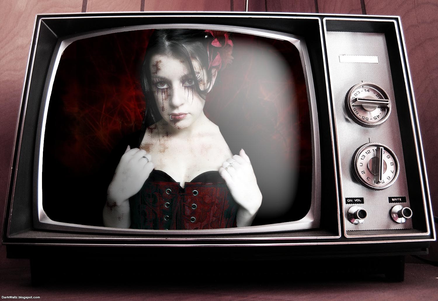 God is in the TV | Dark Wallpaper Download
