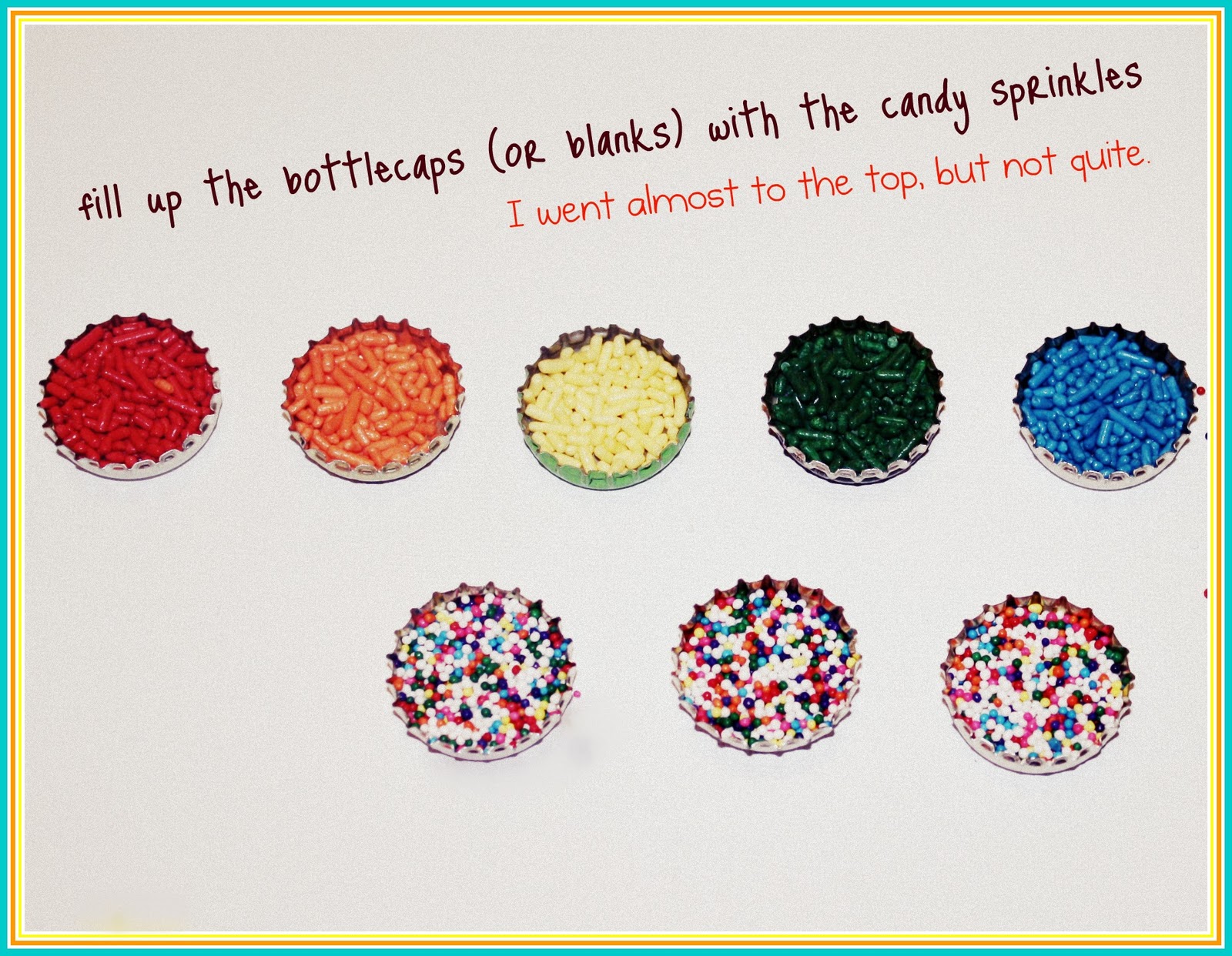 Candy Filled Bottle Cap Rings